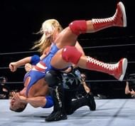 Always one of the most impressive moves in The Man of 1,004 Holds's arsenal, alongside the double powerbomb (which also makes an appearance in this match).